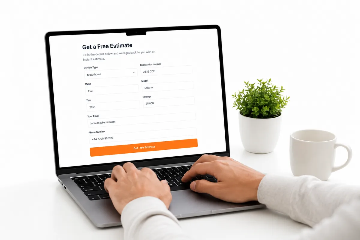 Motorhome estimate form
